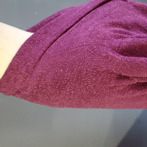 NWOT Soft surroundings woman's purple waterfall jacket sweater size  LX - Picture 7 of 16